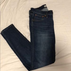 Madewell dark wash skinny jeans